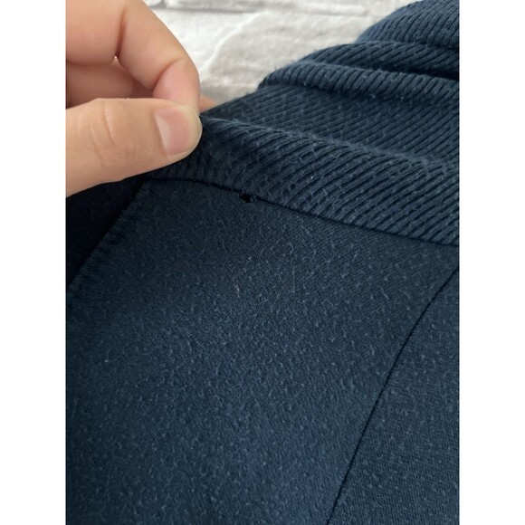 Athleta Open Front Cardigan Magnetic Clasp Navy Blue S Sweater Keyhole Sleeve - Picture 4 of 10